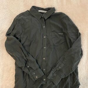 Black Calvin Klein button down long sleeve shirt - size M